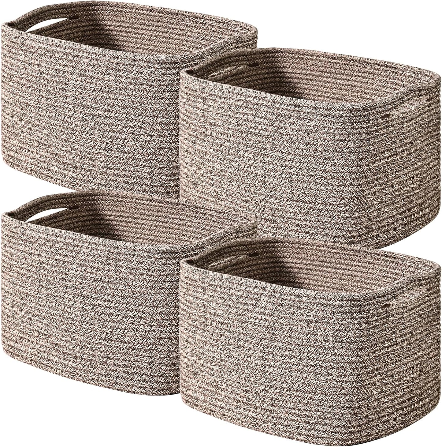 Woven Cotton Rope Storage Baskets for Organizing Your Home