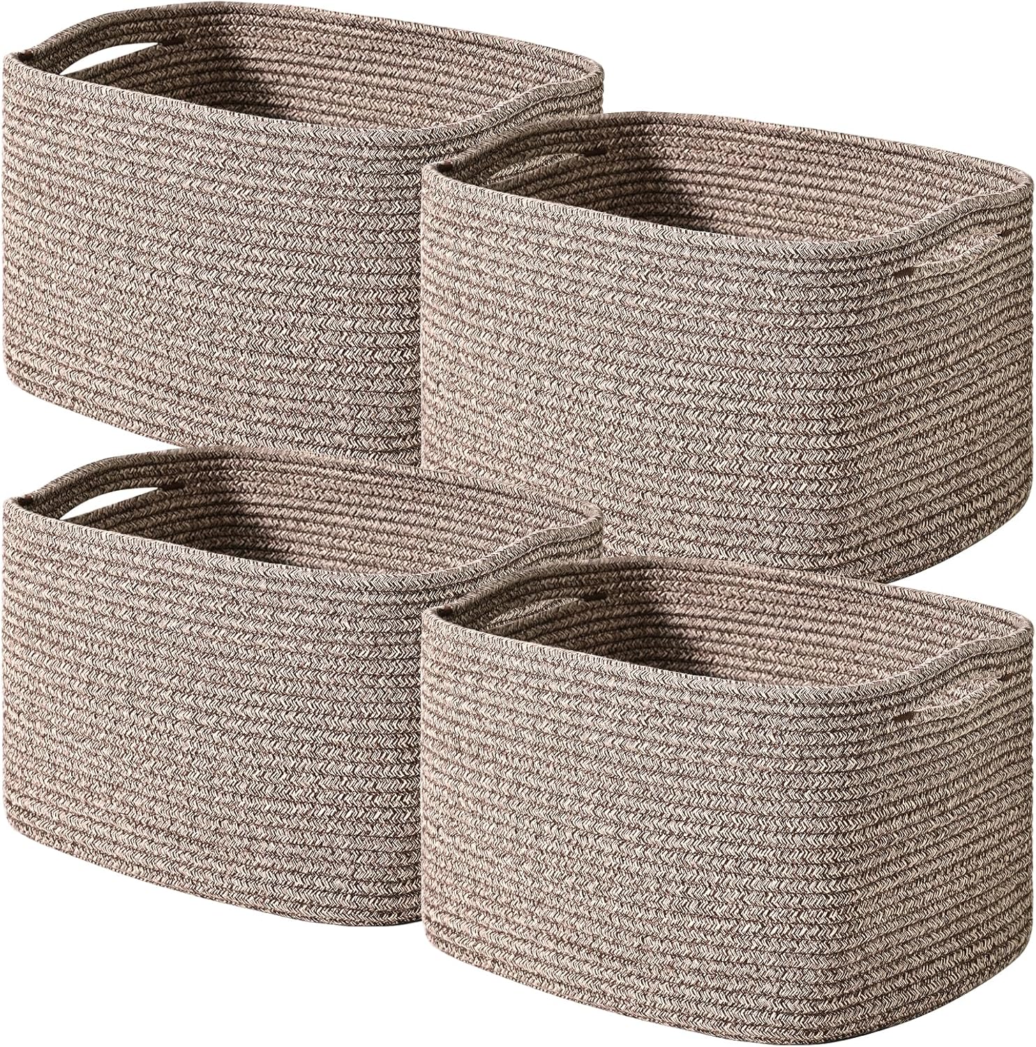 Woven Cotton Rope Storage Baskets for Organizing Your Home