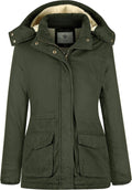 WenVen Women's Winter Sherpa Lined Parka Jacket - Heavy Warmth