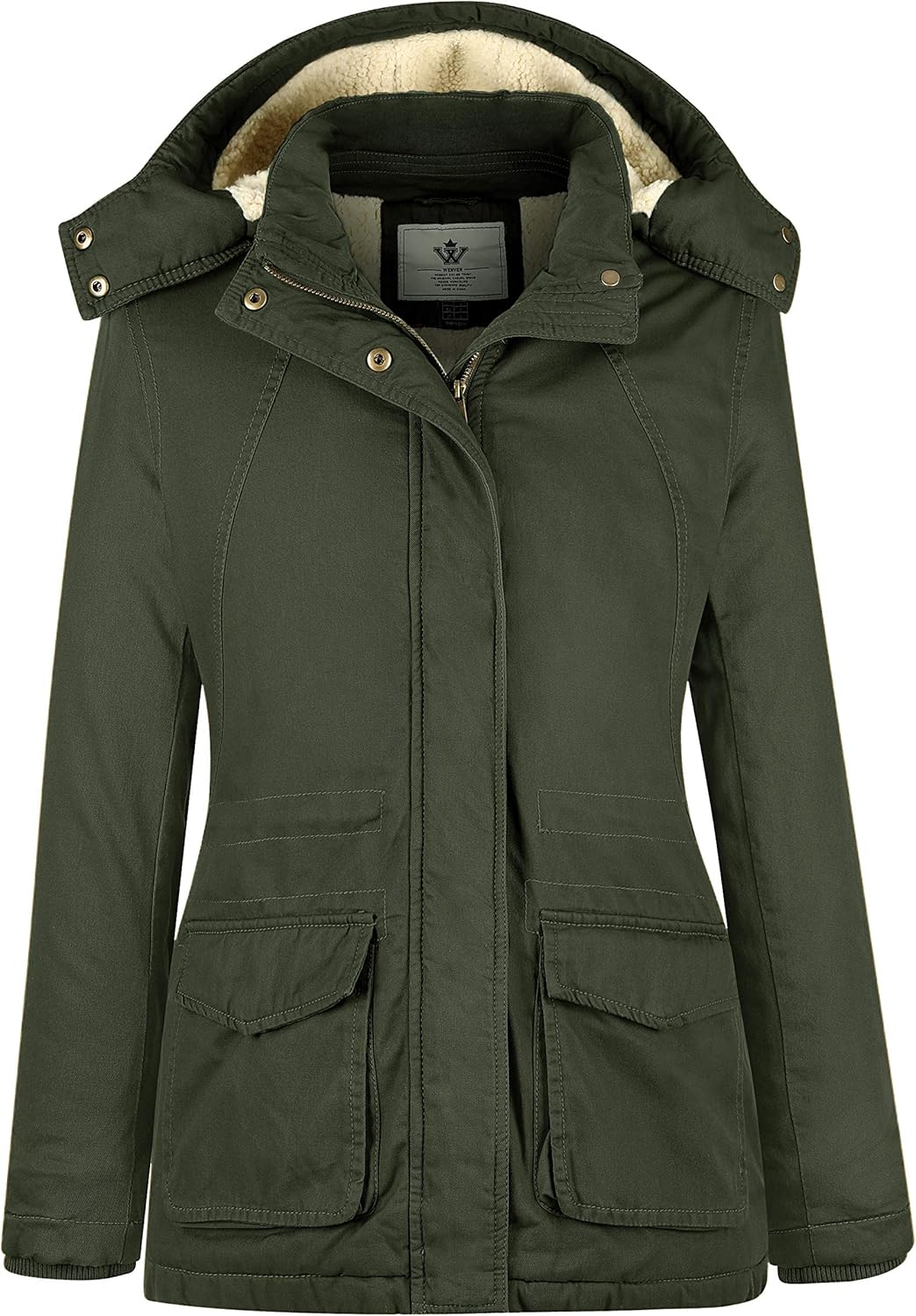 WenVen Women's Winter Warm Sherpa Lined Jacket Heavy Parka
