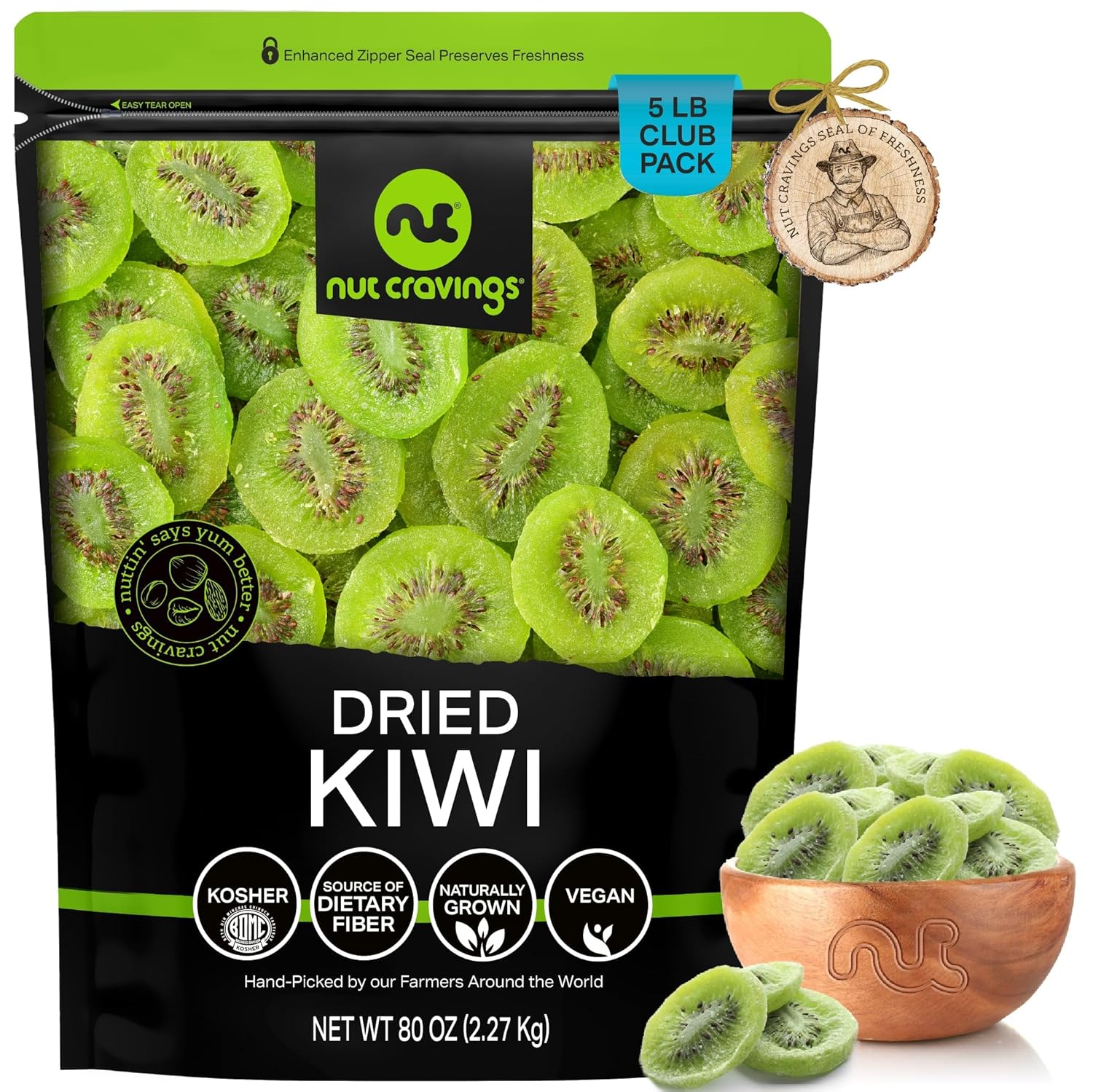 Delicious Sun Dried Kiwi Slices - Sweet Healthy Snack Option