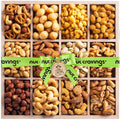 Holiday Christmas Mixed Nuts Gift Basket in Reusable Wooden Tray