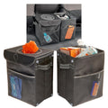 Car Trash Can and Recycling Set - Covered 2.25 Gal Bins