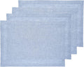 Solino Home Linen Chambray Blue Placemats Set of 4 - Pure Linen
