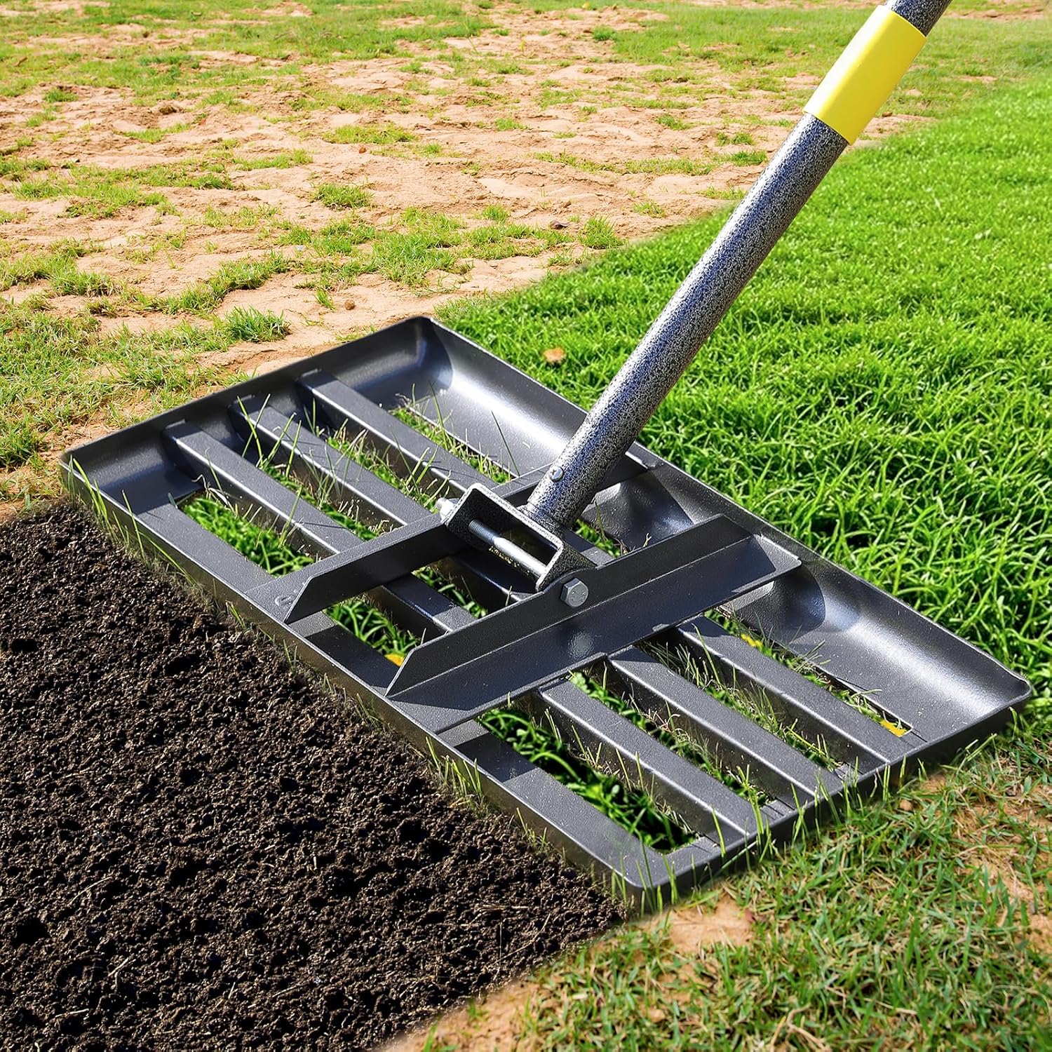 Lawn Leveling Rake with Adjustable Handle for Perfect Lawn Care