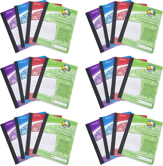 24-Pack Mintra Primary Composition Notebooks - Full Sheets!