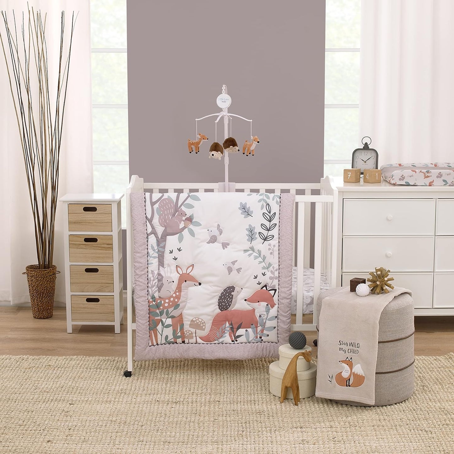 NoJo Little Love Woodland Meadow Mini Crib Bedding Set Review