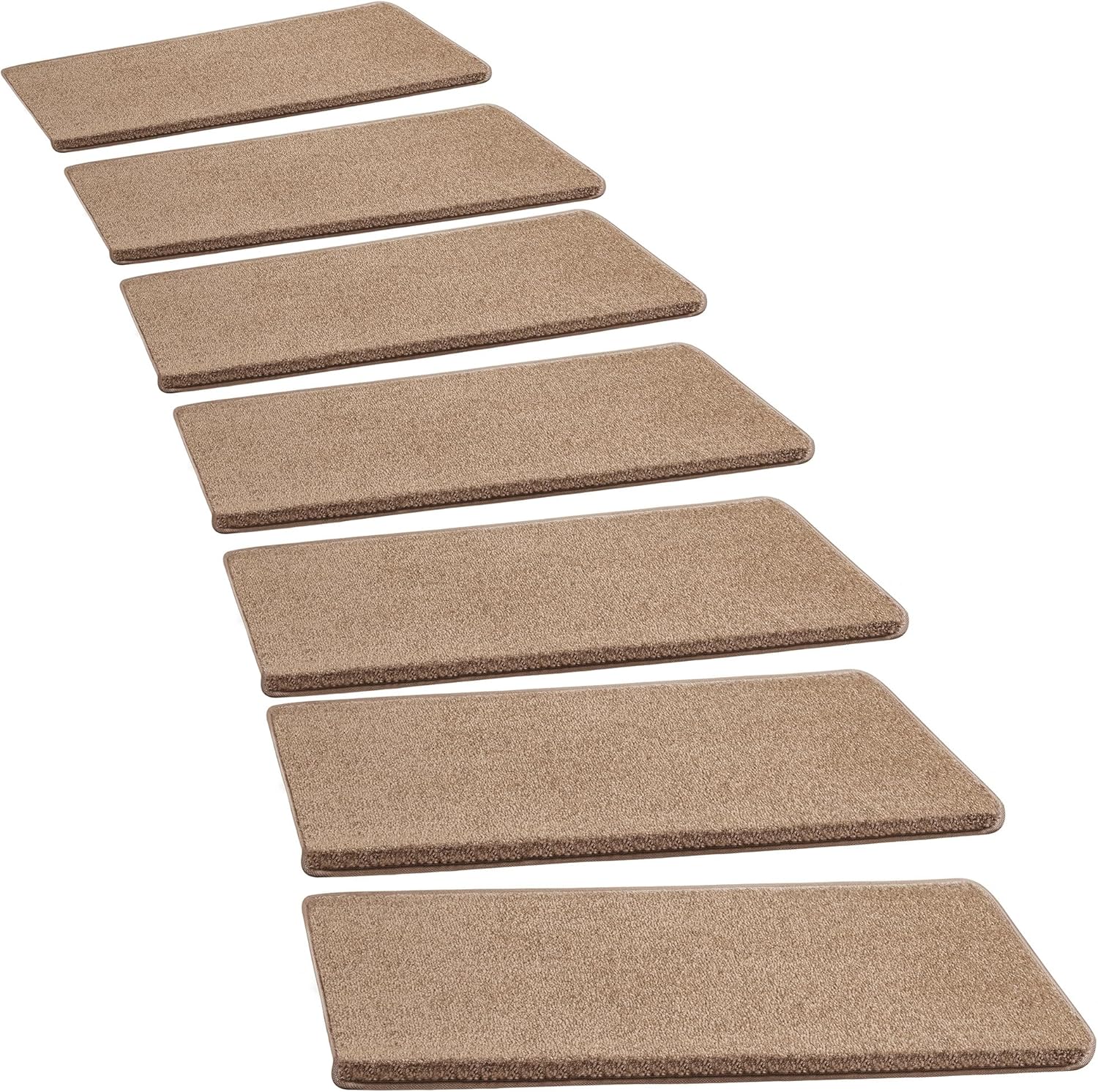 PURE ERA Bullnose Carpet Stair Treads Set for Safe Indoor Steps