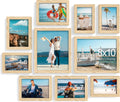 decorUhome Picture Frames Collage Wall Decor 10-Pack - Natural