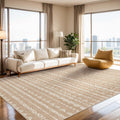 Large Area Rug 8x10 Living Room - Machine Washable Neutral Boho