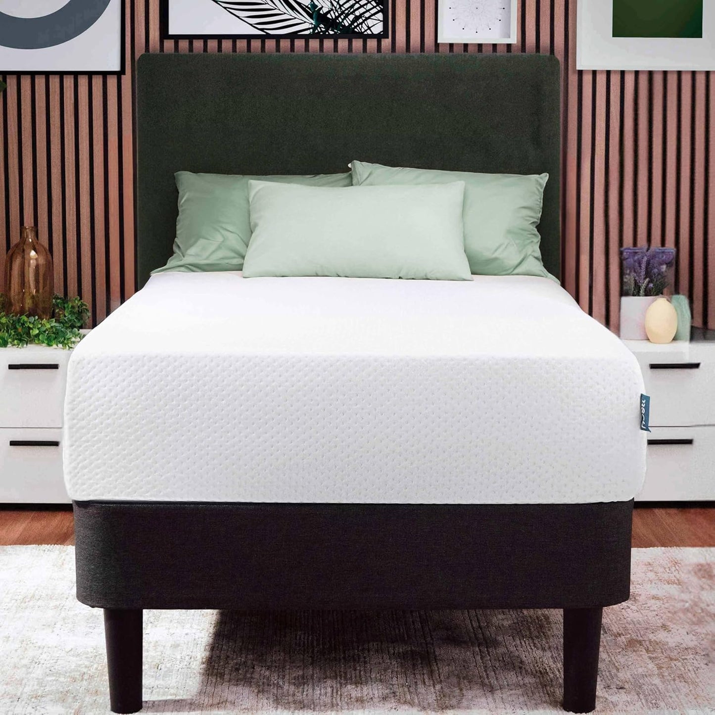 Nestl Green Tea Twin Mattress 8 Inch - Cooling Graphite Foam