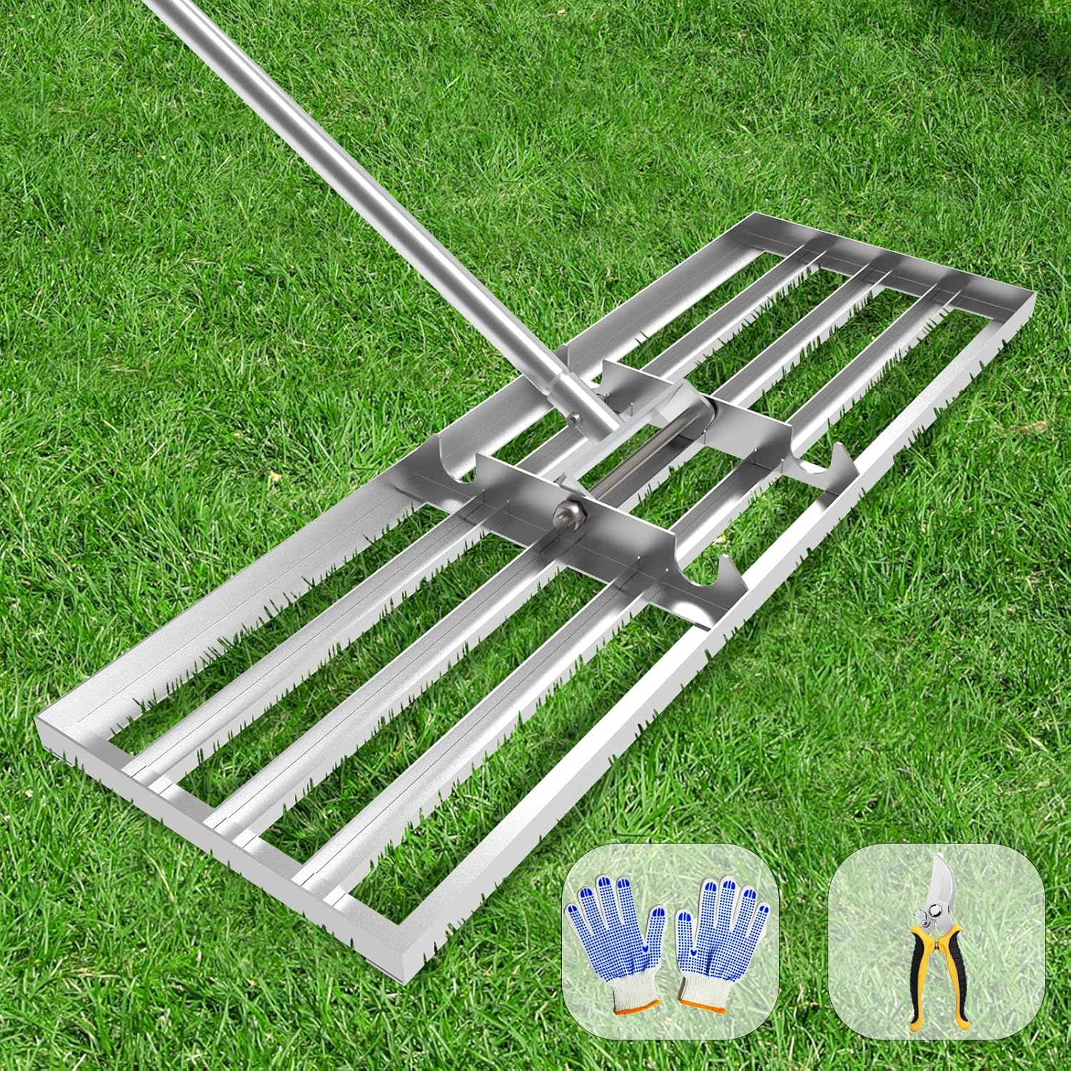 Lawn Leveling Rake 35x10 inch for Perfectly Leveled Lawns