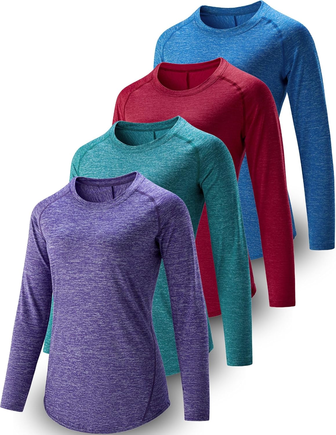 Womens Long Sleeve Athletic Tops with Thumb Holes for Comfort