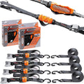 TorkStrap 14 ft x 1.5 in Self Tensioning Tie Down Straps - Auto Load