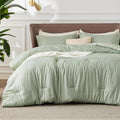 Bedsure Queen Comforter Set Celadon Green - Soft All-Season Comforter