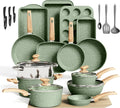 30 Piece Pots and Pans Set Non Stick Granite Cookware - Healthier