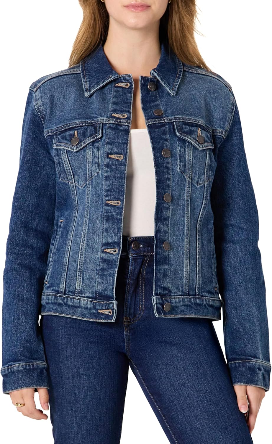 Regular-Fit Low Stretch Denim Button-Front Trucker Jacket Review