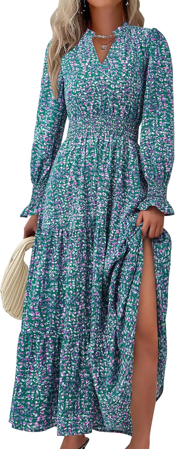 PRETTYGARDEN Women's Floral Maxi Dress for Boho Chic Style
