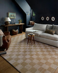 Calvin Round Area Rug 7 ft 10 in Wheat/Ivory - Neutral Geometric