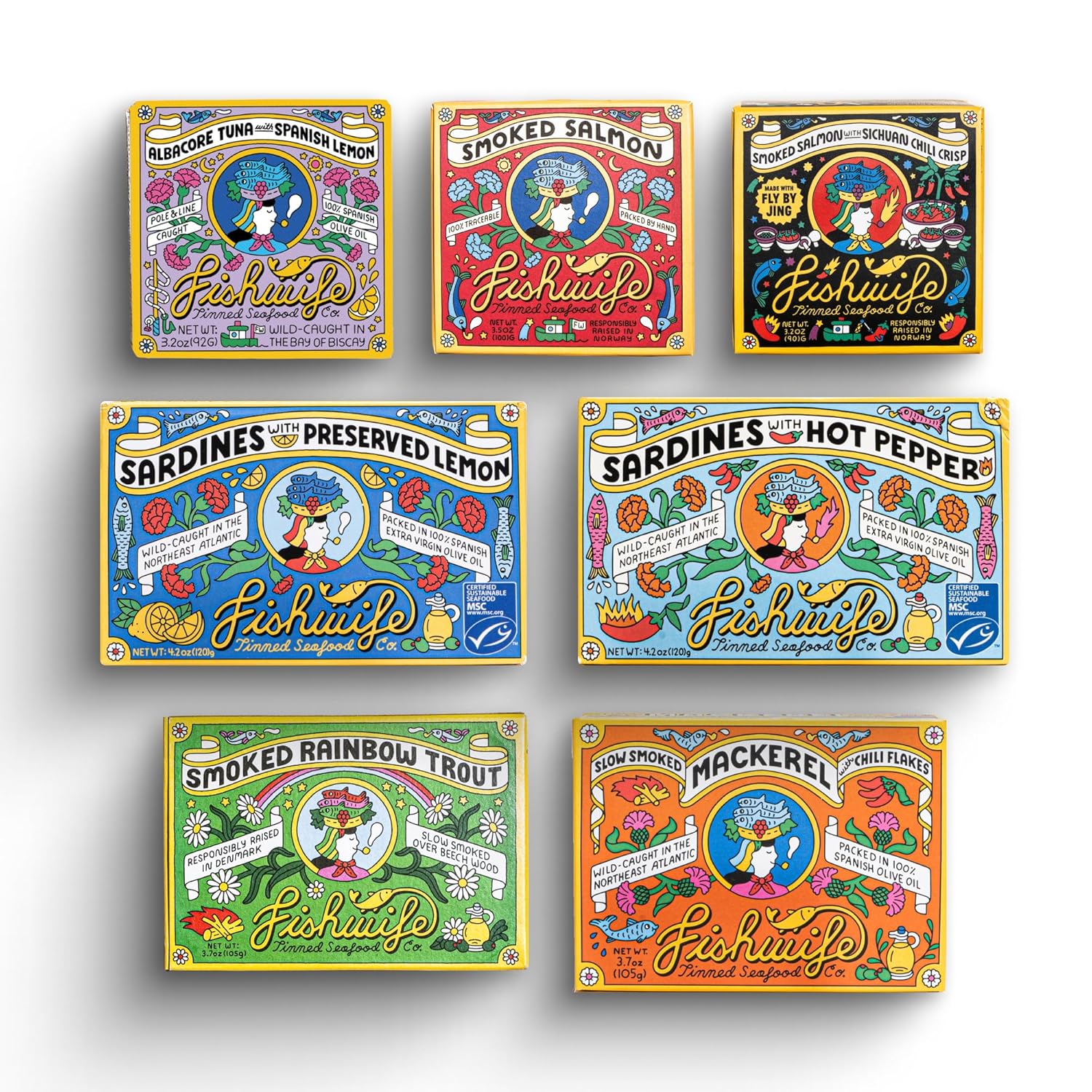 Fishwife Starter 7-Pack: Premium Tinned Seafood Variety