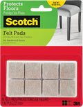 Scotch Beige Felt Pads, Floor Protection Power! 96 Pads