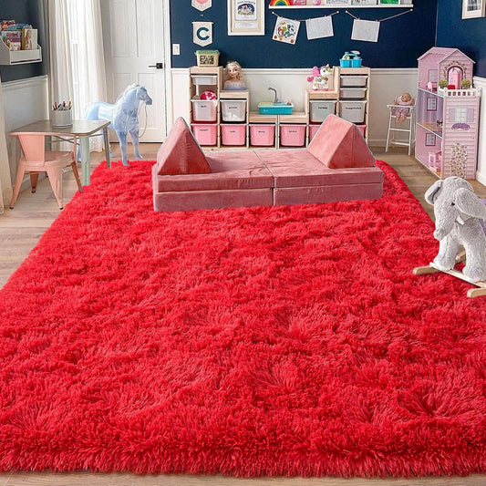 Soft Shaggy Modern Area Rug for Living Room and Bedroom Decor