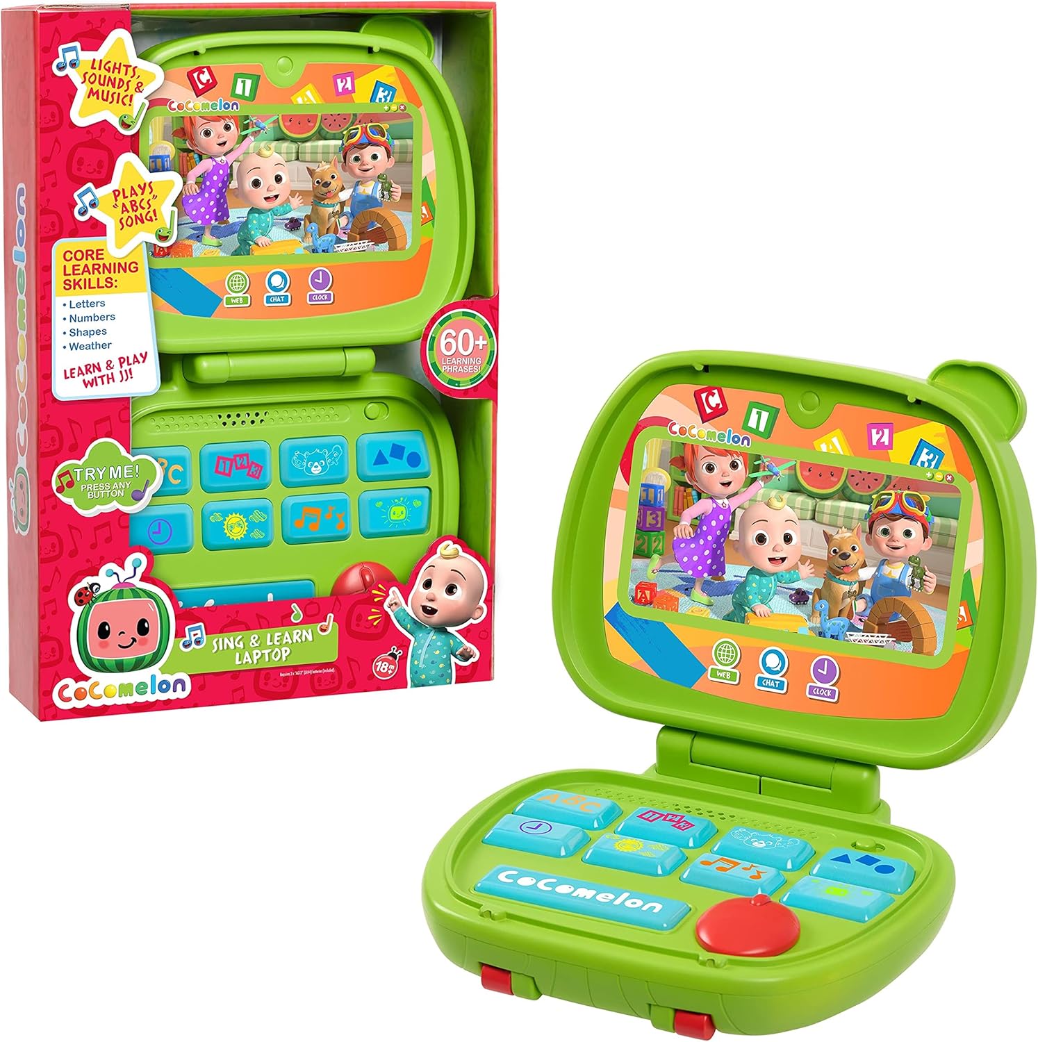 CoComelon Sing & Learn Laptop: Lights, Sounds & Music for Kids, Encourages Learning, Officially Licensed by Just Play