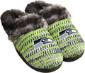 FOCO Womens NFL Team Logo Peak Slide Slippers - Warm, Soft Fit Sports