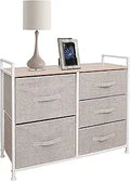 East Loft Multipurpose Dressers for Bedroom - 5-Drawer Fabric Closet