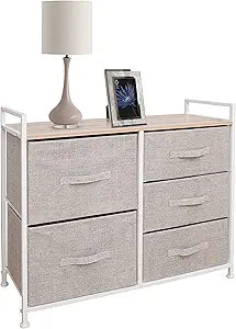 Multipurpose Dressers for Bedroom with 5 Fabric Drawers