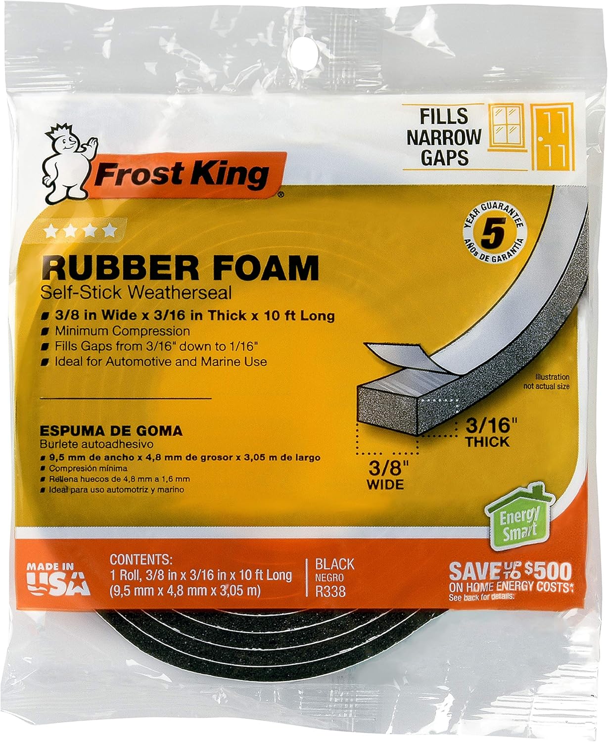 Seal Out Drafts with Frost King Self-Stick Weatherseal