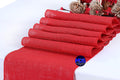 Burlap Table Runner 12 x 72 in Red 25-Pack - Rustic Event Linen