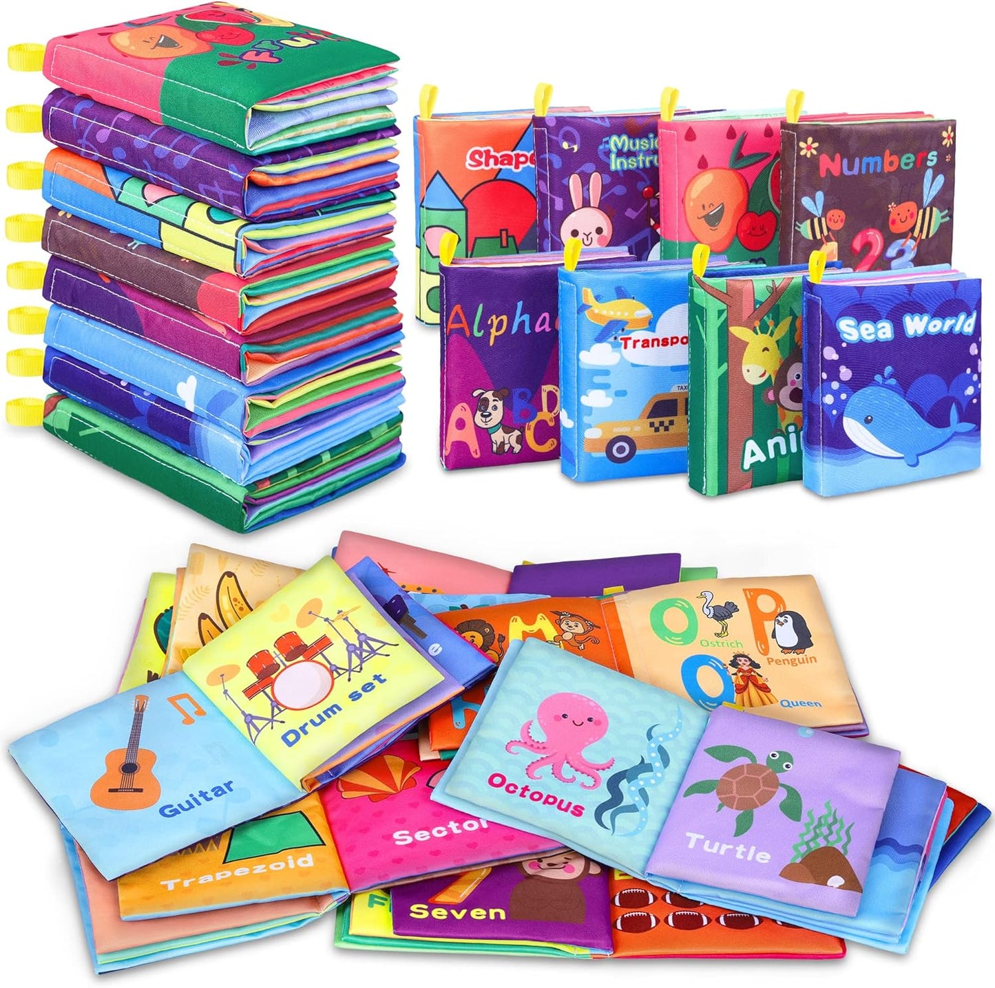 Nontoxic Baby Bath Books Set - Educational Waterproof Toys
