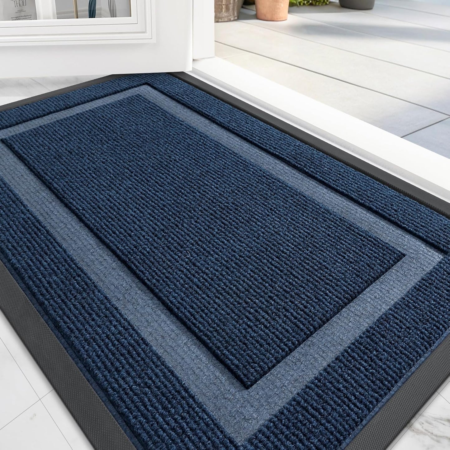 OLANLY Waterproof All-Season Front Door Mat for Indoor Outdoor