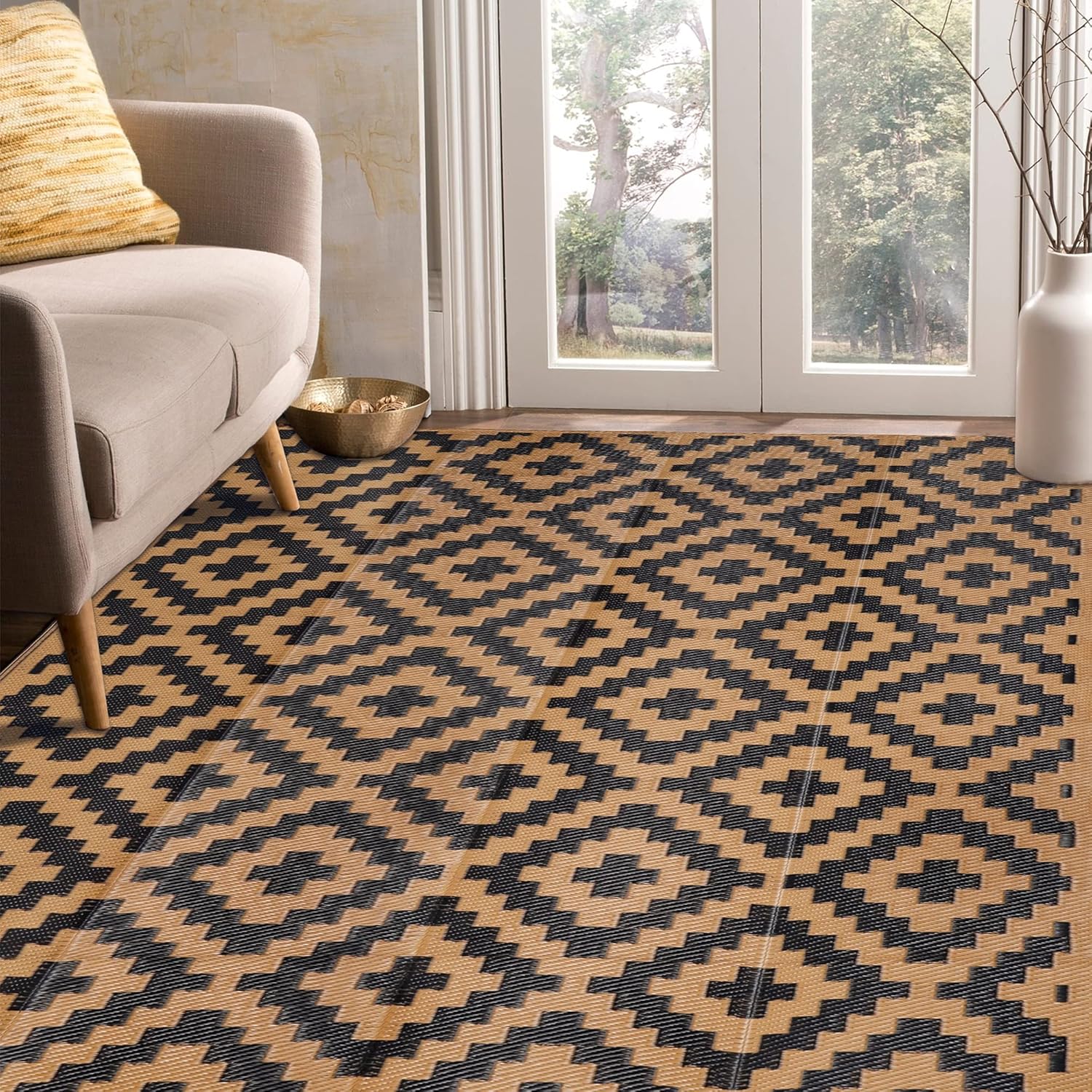 SAND MINE Reversible Mats - Modern Area Rug for Outdoors