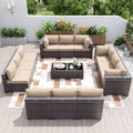 Kurapika 14 Piece Patio Furniture Set - Modular Outdoor Conversation