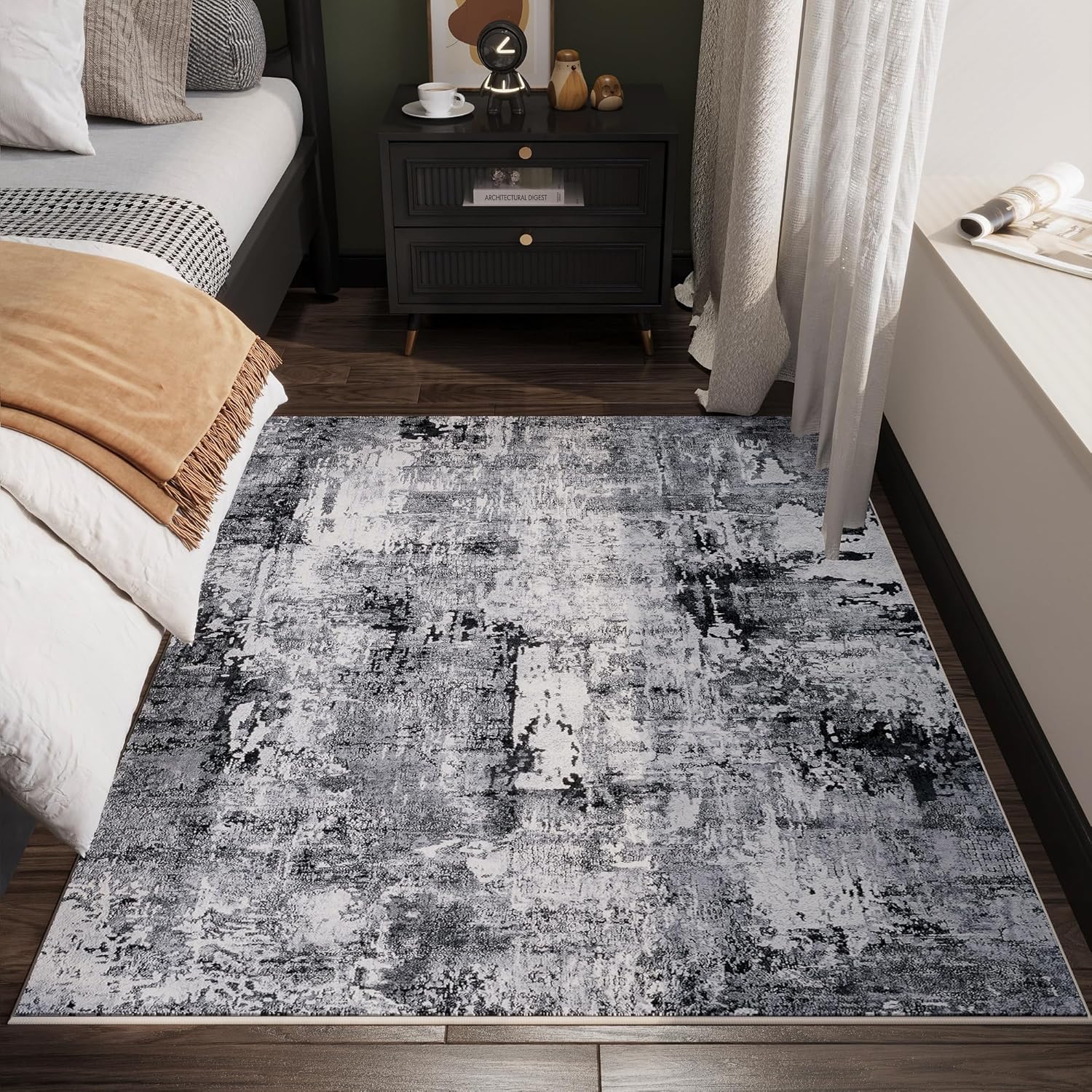 3x5 Washable Boho Rug Soft Area Rug for Bedroom and Kitchen