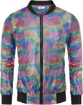 Men's Metallic Jacket 70s Disco Party Varsity Jacket - Shiny