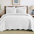 Oversized Queen Cotton Christmas Quilt TC Bright White - Cozy Coverlet