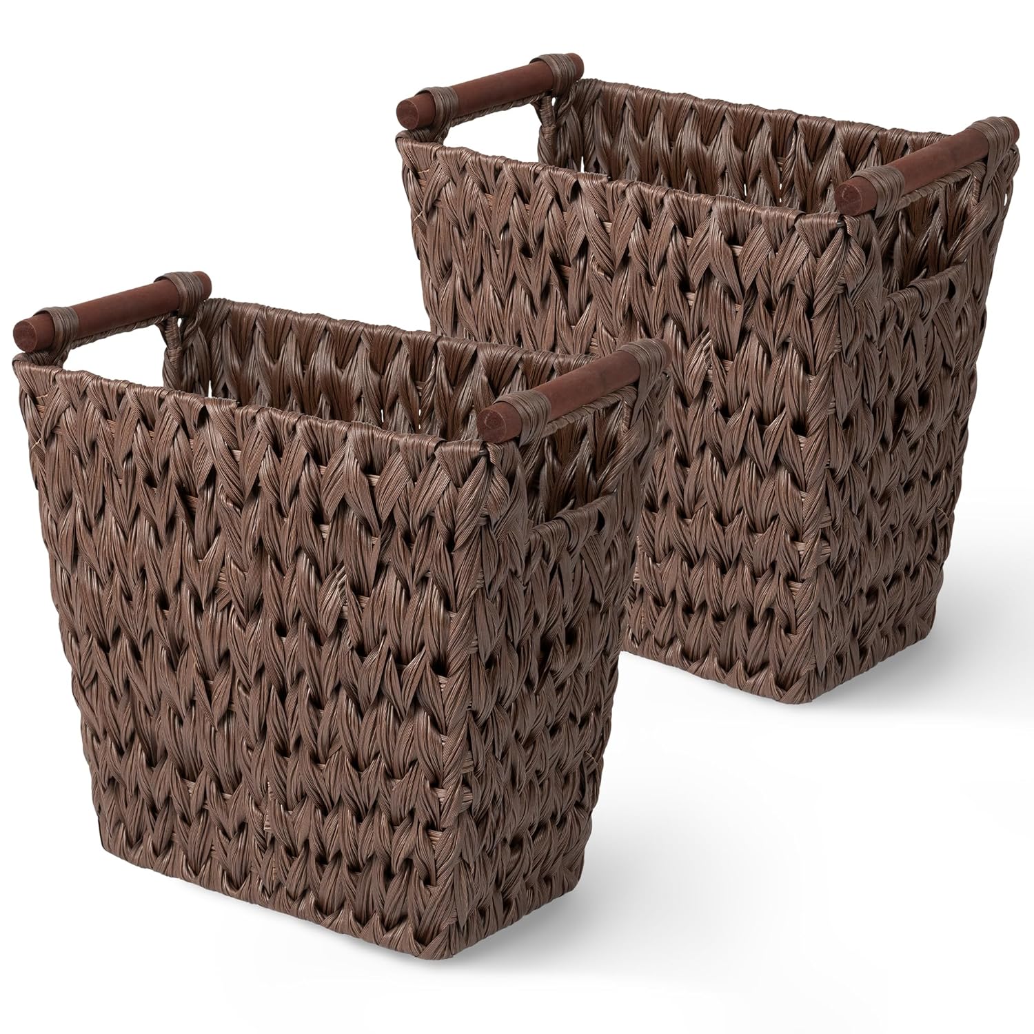 Woven Trash Basket for Versatile Use in Any Room Decor