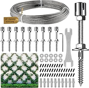 Heavy Duty Wire Trellis Kit for Climbing Plants Outdoor Use