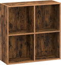 VASAGLE Custos 4-Compartment Bookshelf - Compact Storage Shelf