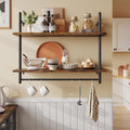 Bestier Pipe Shelf Industrial Floating Shelving for Home Decor