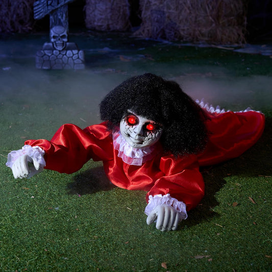 Creepy Halloween Animatronics Groundbreaker Doll for Scares
