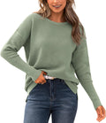 Fall Sweaters for Women Loose Fit Ribbed Knit Pullover - Cozy