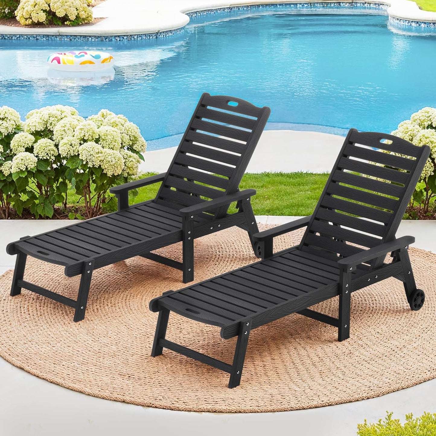LUE BONA Outdoor Chaise Lounge Chairs Set of 2 for Relaxation