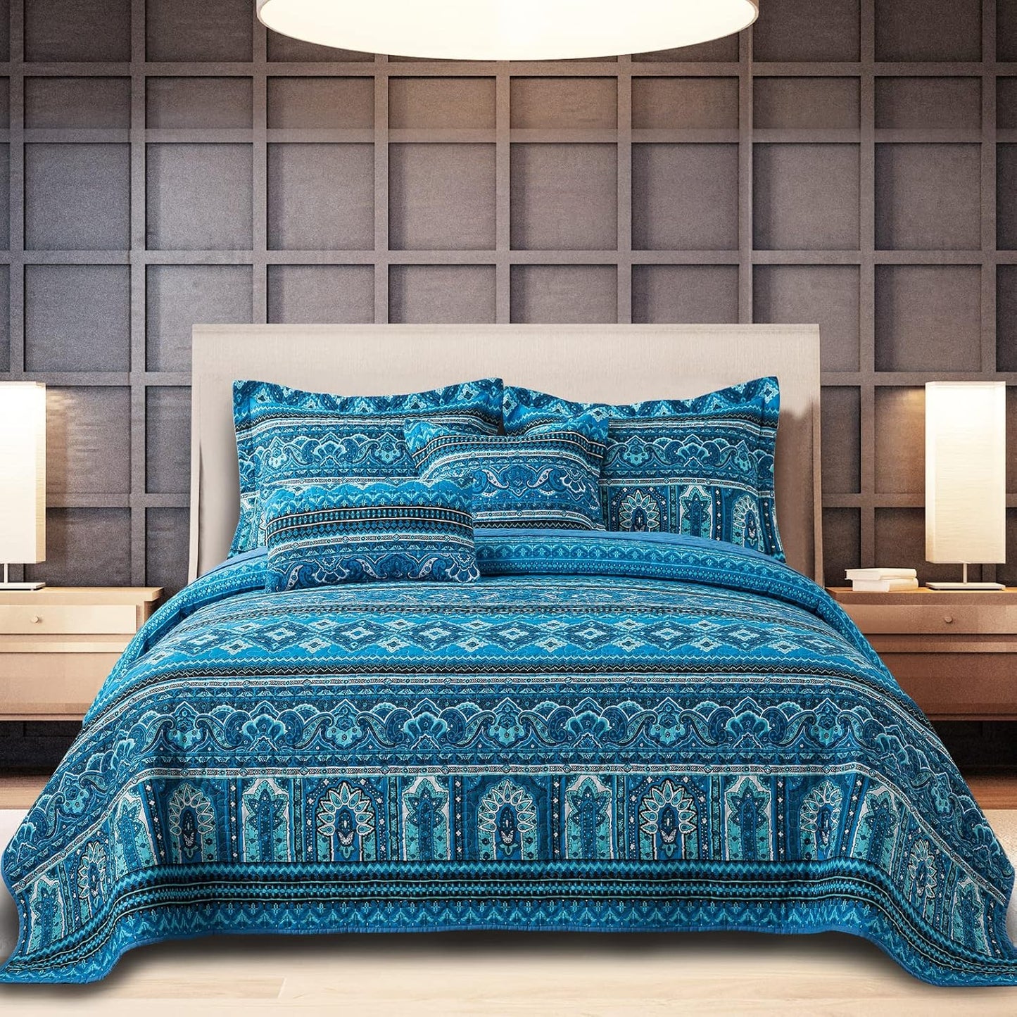 BEDIFANY Cotton Quilt King Size Set for All Seasons Comfort