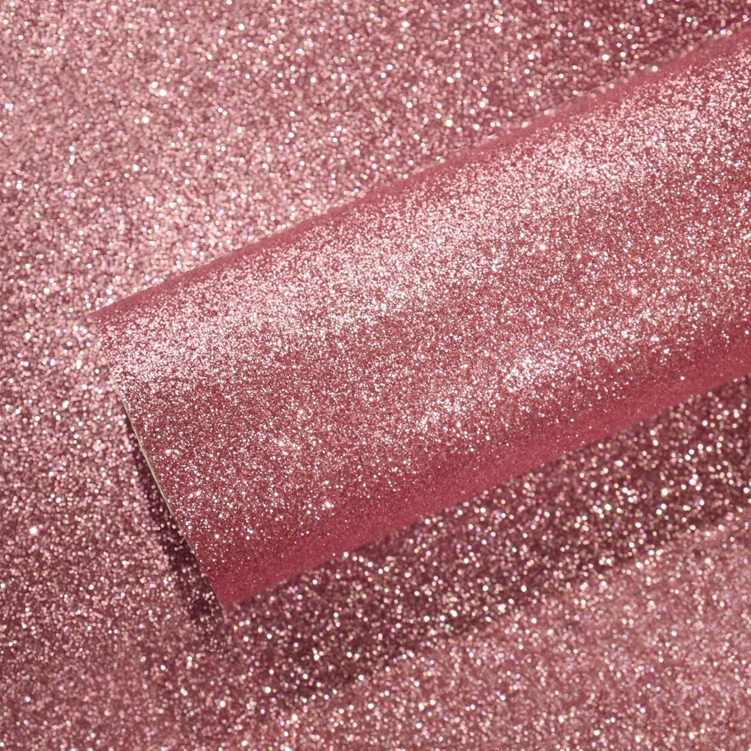Pink Glitter Wallpaper Stick and Peel for Bedroom Decor