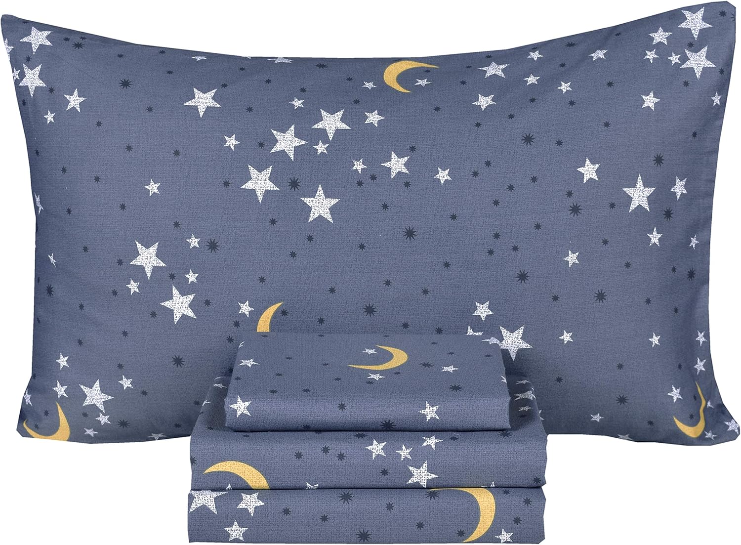 Scientific Sleep Moon & Star Night Sky Full Bed Sheet Set