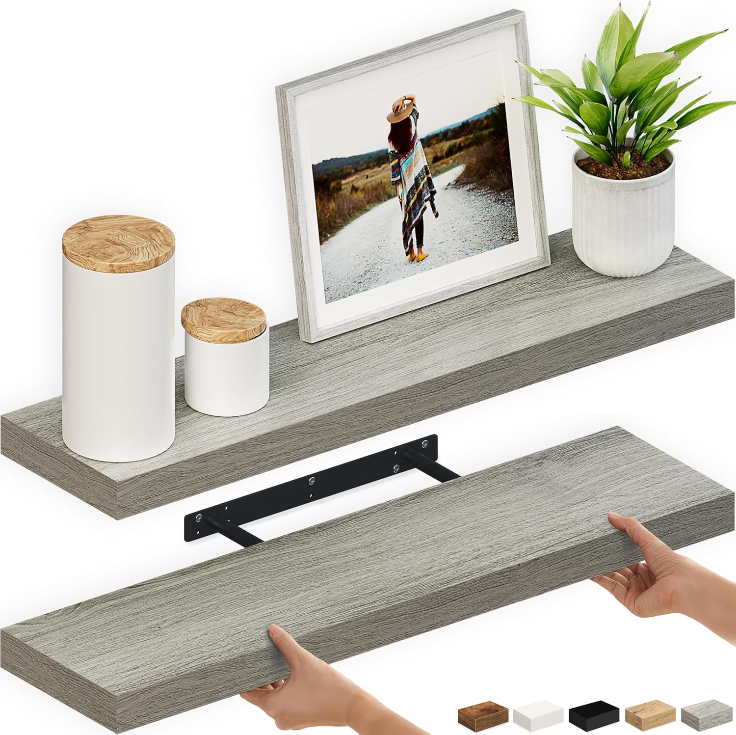 Ballucci Floating Shelves Set of 2 for Stylish Home Decor